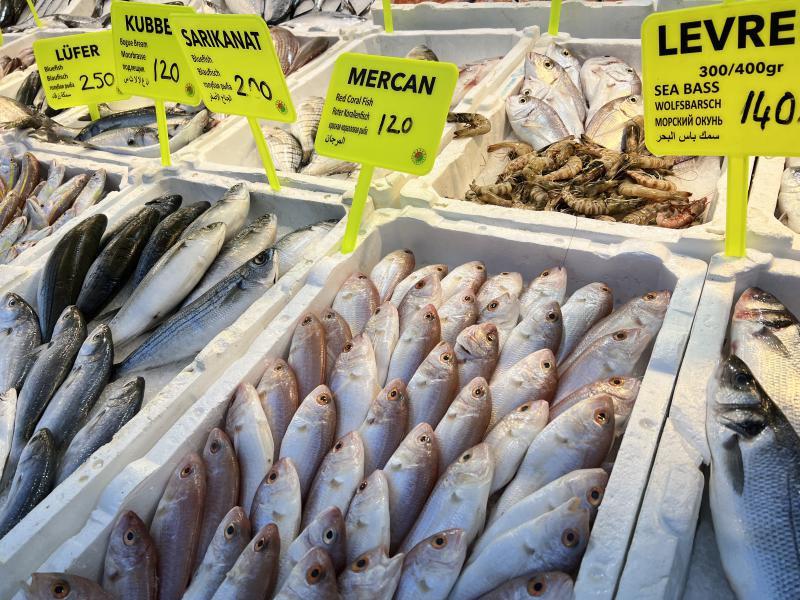 Рыбный рынок в Анталье за ТЦ Эраста